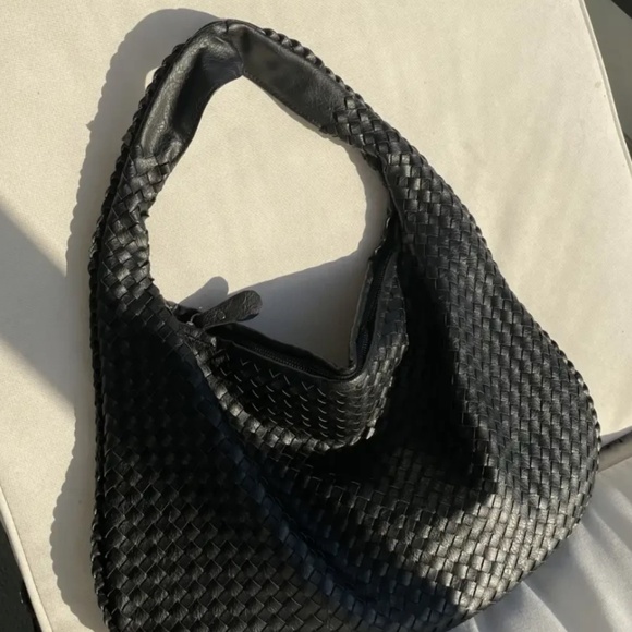 BRAND NEW EDIYSA EVERYDAY BAG - LEATHER WEAVE - HUNTER GREEN - Picture 7 of 8